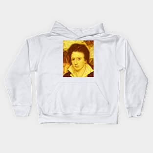 Percy Bysshe Shelley Golden Portrait | Percy Bysshe Shelley Artwork 9 Kids Hoodie